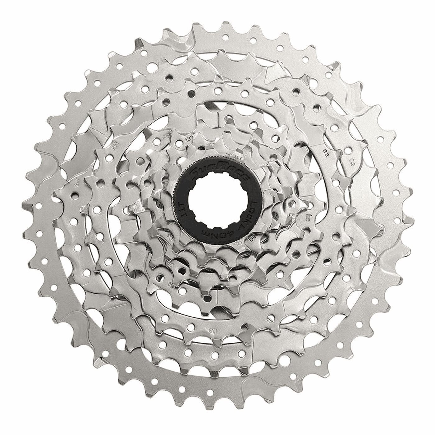 Cassetta 8v x 11/42 denti in nickel argento - corpetto shimano Sunrace Bici