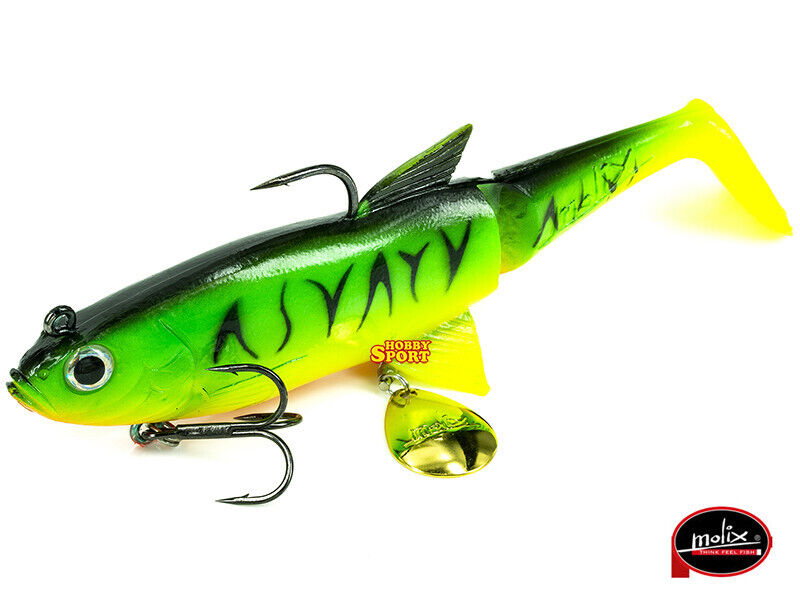 MOLIX PIKE SHAD 140 5,5'' COLORE PS03 JAMAIKA 60 GR PESCA SPINNING LUCCIO