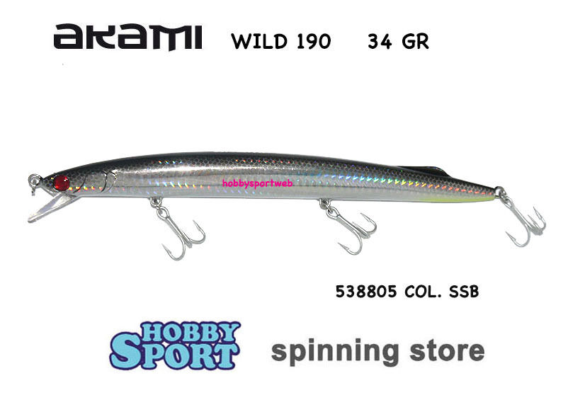 AKAMI WILD 190 LONG JERK 34 GR COL  SSB  COD 538805 SPINNING MARE