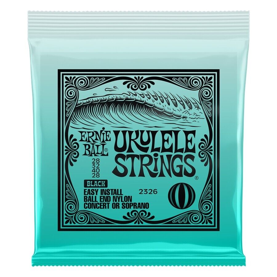 ERNIE BALL 2326 NYLON UKULELE STRINGS BLACK MUTE PER CHITARRA ELETTRICA