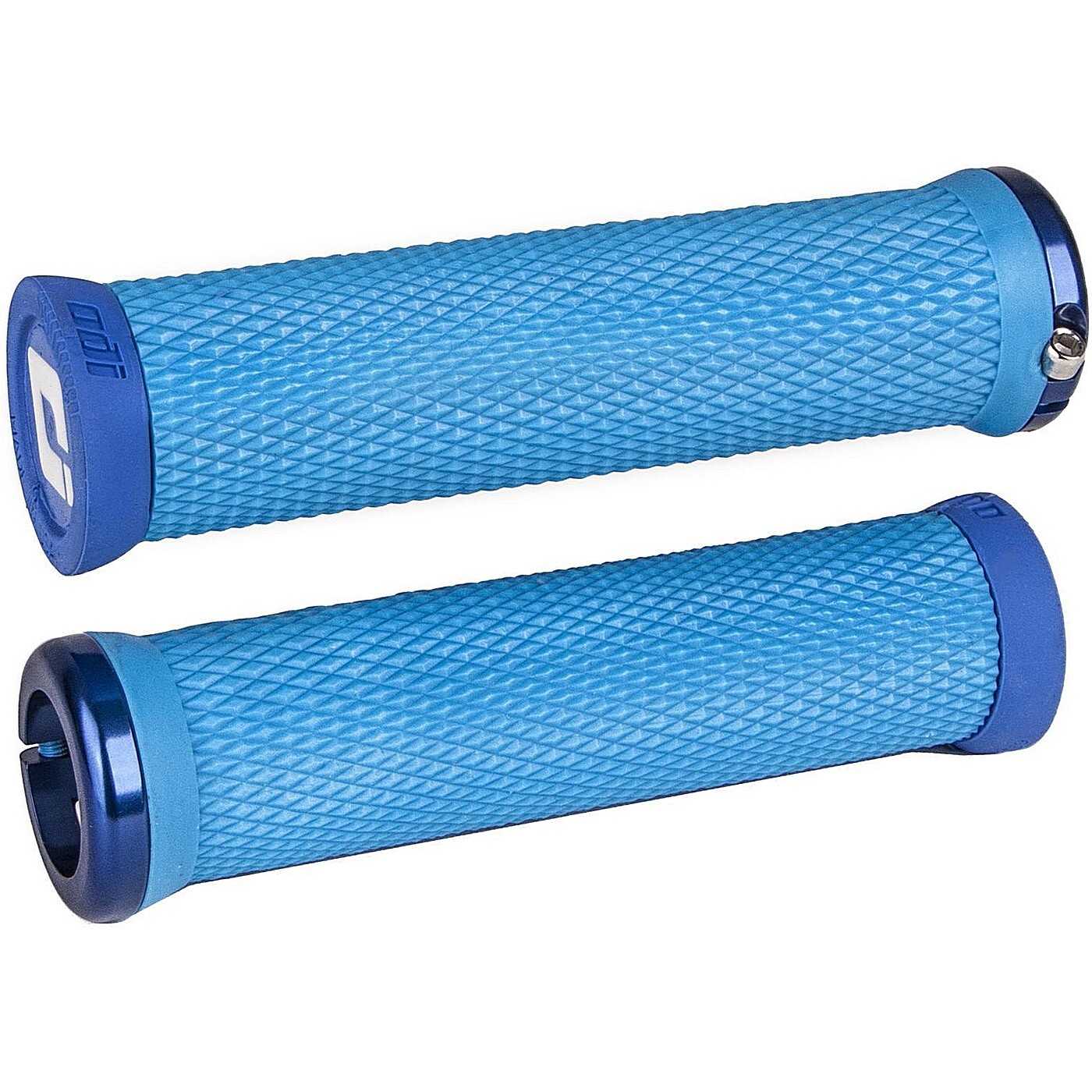 Manopole mtb odi elite motion lock on 2.1 azzurro morsetti blu 130mm Bici
