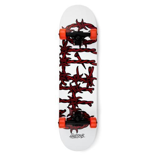 Skateboard Ghettoblaster per iniziare Barded Wire Red  8.25"