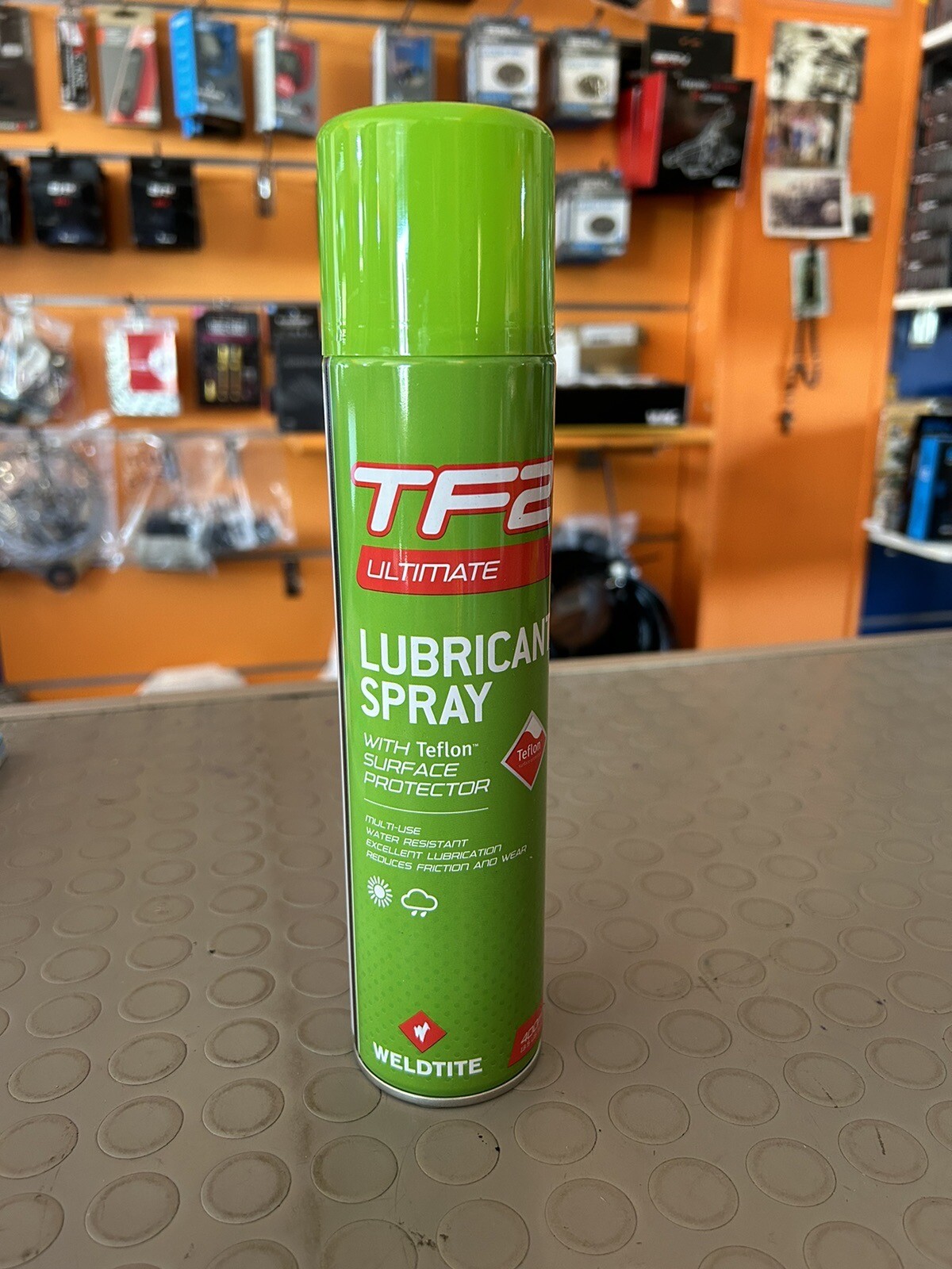 LUBRIFICANTE SPRAY WELDTITE TF2 400ml AL TEFLON  per catena BICI MTB MULTIUSO