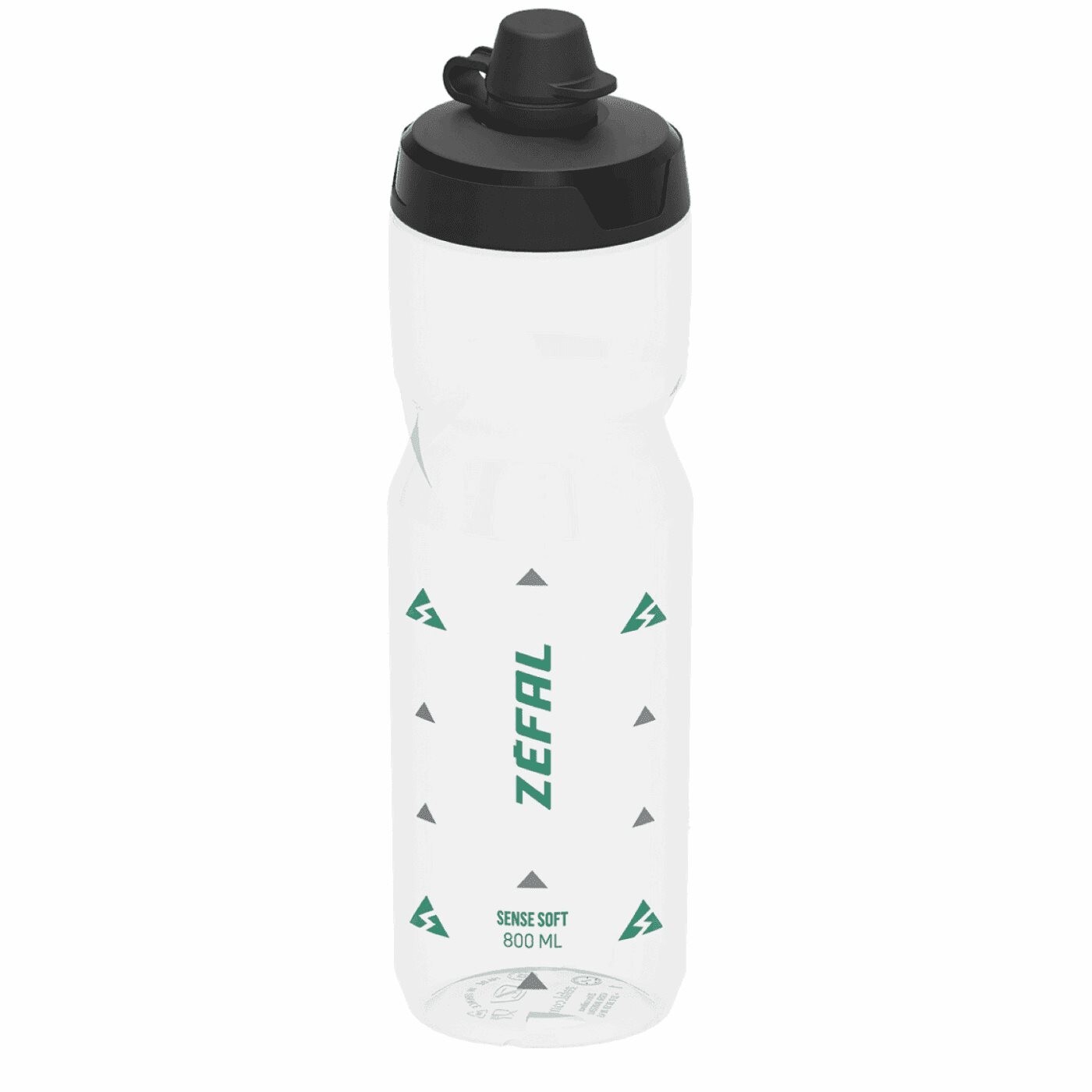 Borraccia sense soft 800ml no-mud verde-trasparente Zefal Bici