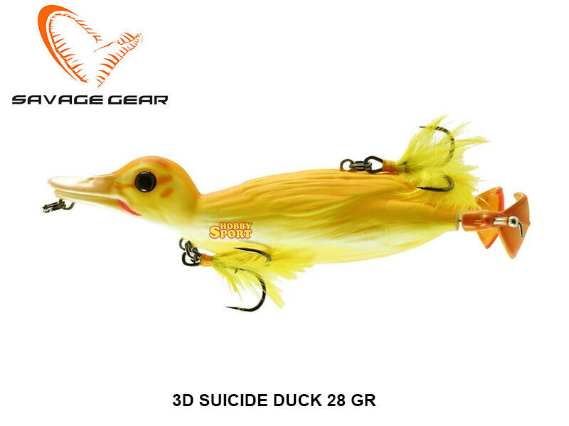SAVAGE GEAR 3D SUICIDE DUCK YELLOW 10,5 GR PESO 28 GR FLOATING ESCA LUCCIO