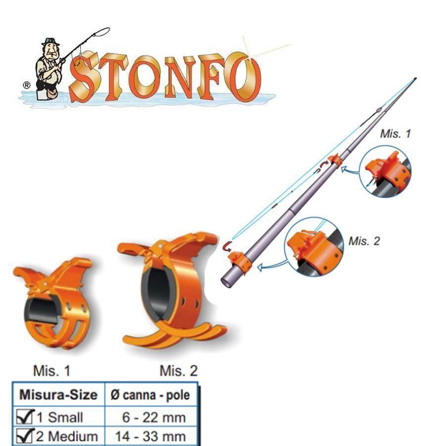 STONFO CLIP A MOLLA ART 121 PINZE FERMA CANNA SPINNING MOLLETTE ROUBASIENNE PESC