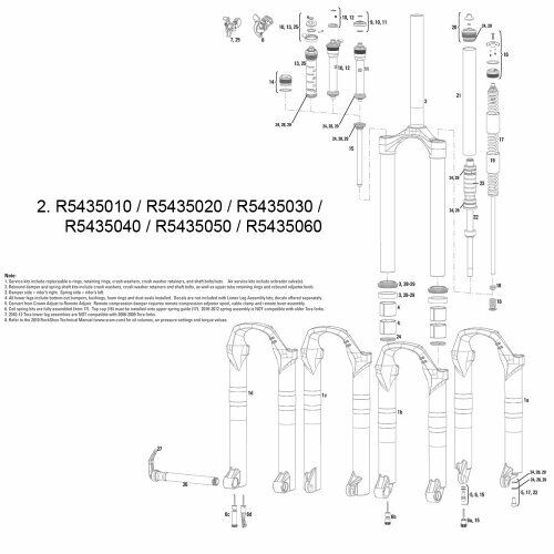 RockShox Tora XC/SL Recon - Pezzi di ricambio CSU per molla (X9p)