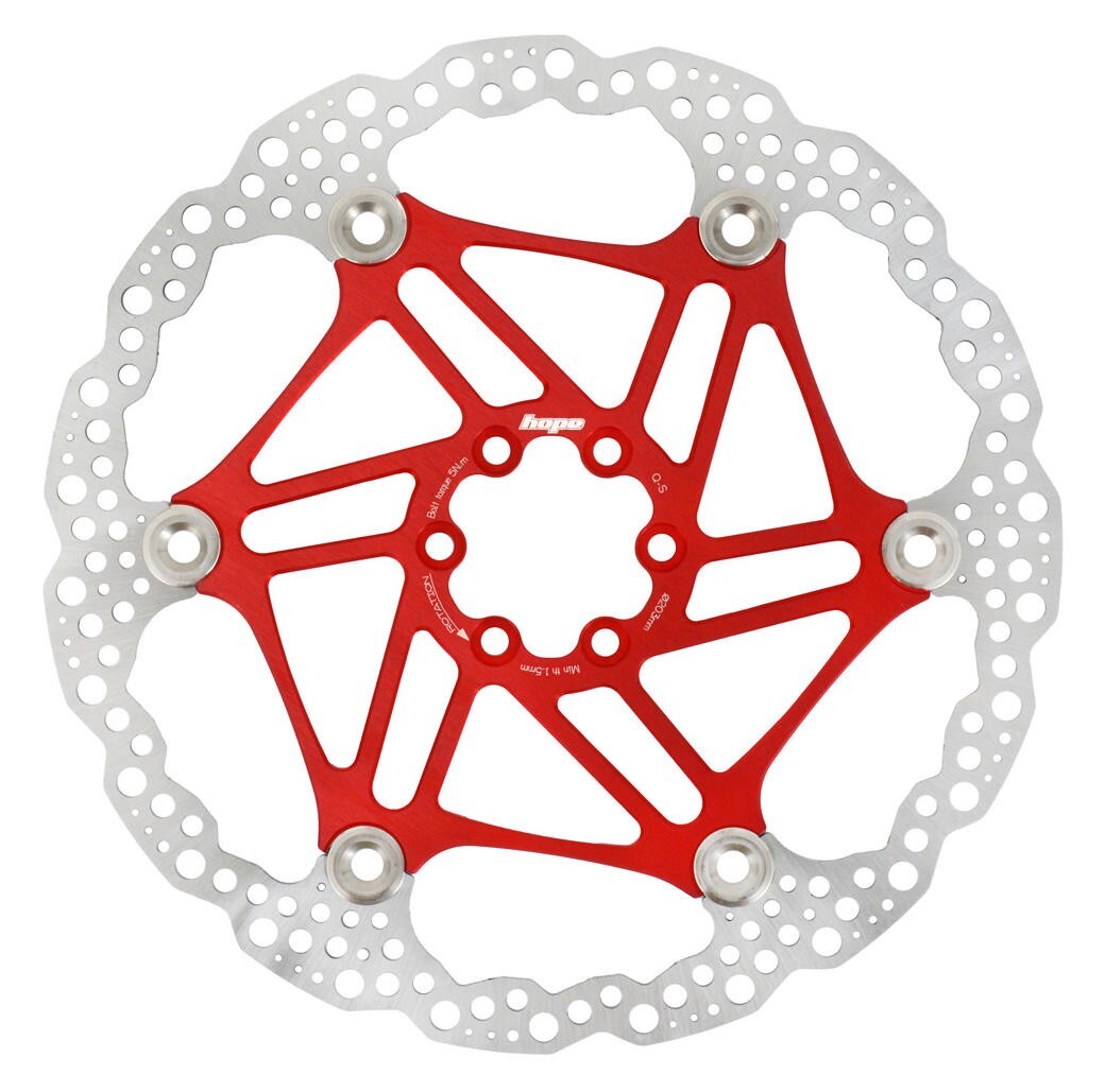 Disco Hope Floating 6 fori rosso 160mm