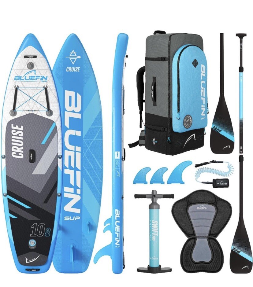 Bluefin Cruise SUP 10'8" Gonfiabile Stand Up Paddle Board con Accessori - Blu