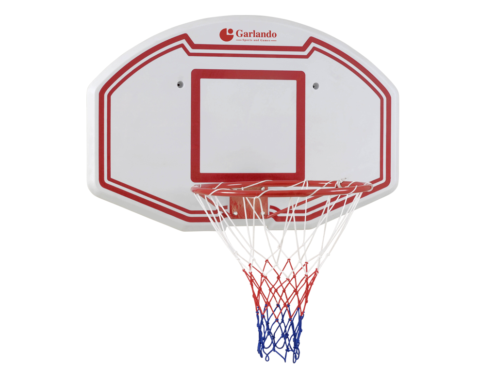 Garlando Tabellone da Basket Boston a Parete 91x63x3 cm Canestro e Rete Inclusi