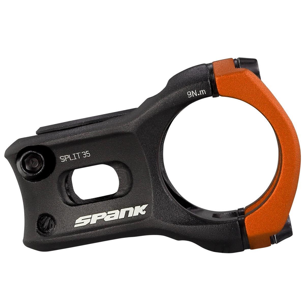 attacco manubrio split stem 35 35mmx35mm 0 nero/arancio SPANK Bici Scatto fisso