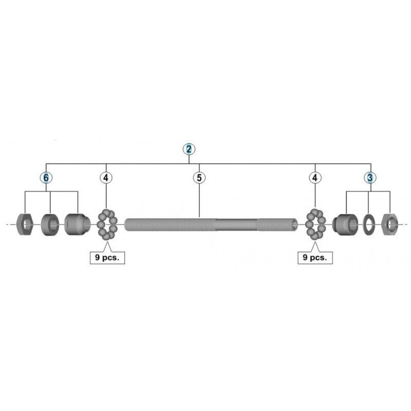 SHIMANO ASSE COMPLETO MOZZO POSTERIORE FH-TX505