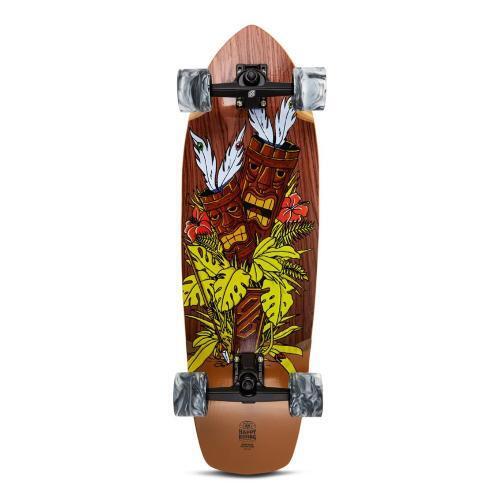 Skateboard Ghettoblaster Surfskate Tiki Token Mogano  32" 9.875"