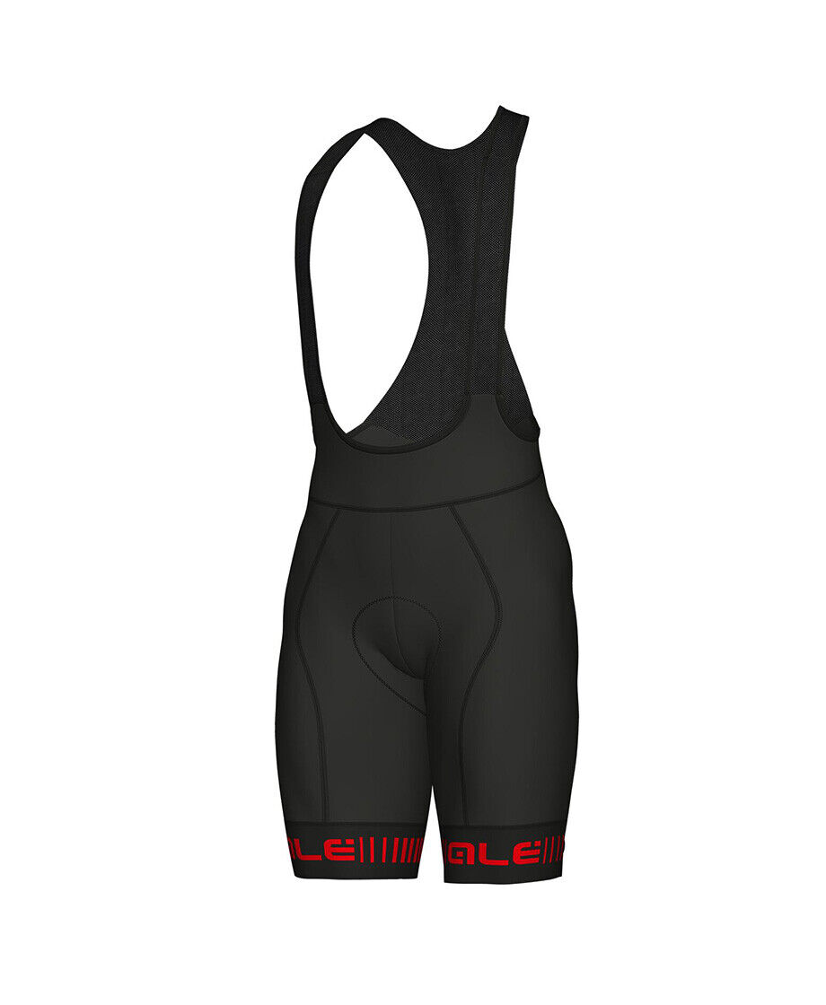 SALOPETTE ALE STRADA BIBSHORTS GRAPHICS PRR NERO-ROSSO 2XL - ALE_STRADABIB_R_2XL