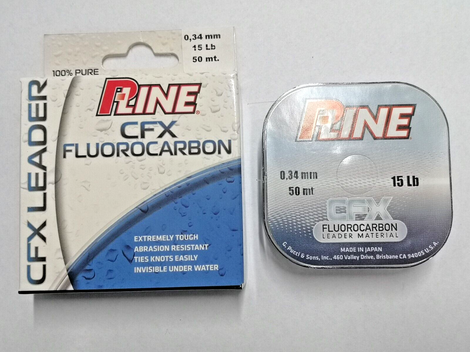 Filo pesca P-LINE CFX FLUOROCARBON 50 m 0,34 mm 15 Lb per terminali FA328
