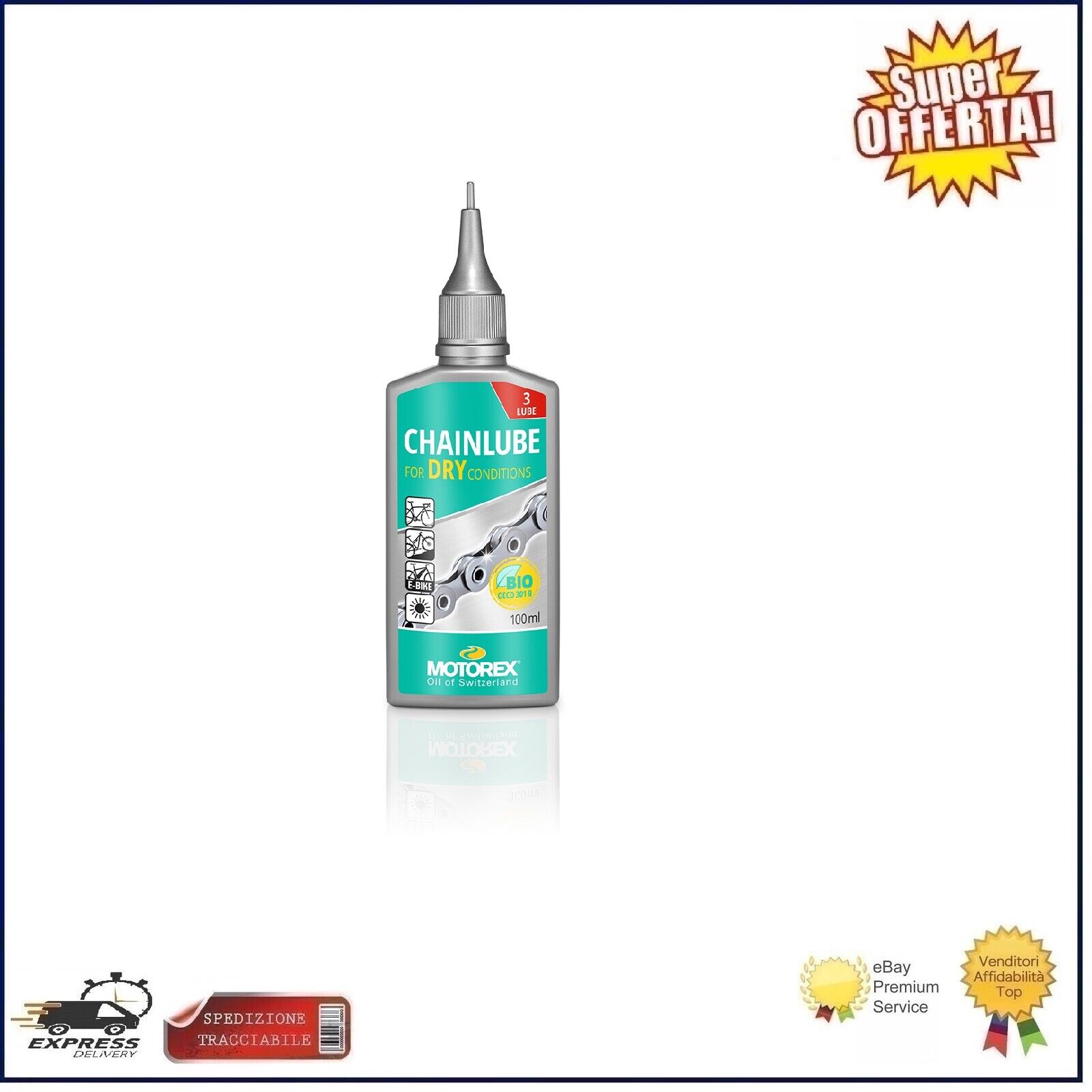 Lubrificante Motorex Dry Power Sintetico Per Bici 100ml Biodegradabile ChainLube