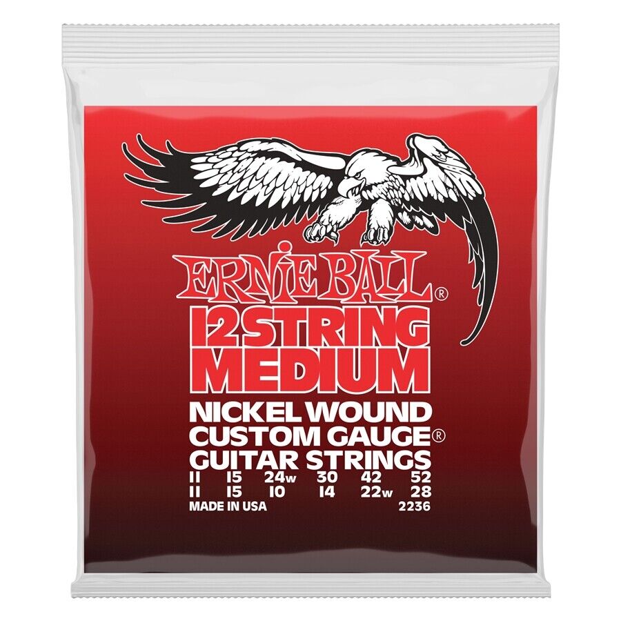 ERNIE BALL 2236 NICKEL WOUND CUSTOM MEDIUM SLINKY 11-52 MUTE PER CHITARRA ELETTR