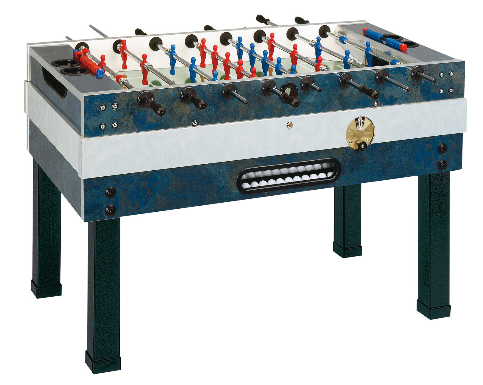 CALCIOBALILLA BILIARDINO BAR GARLANDO DELUXE OUT ASTE RIENTRANTI + GETTONIERA
