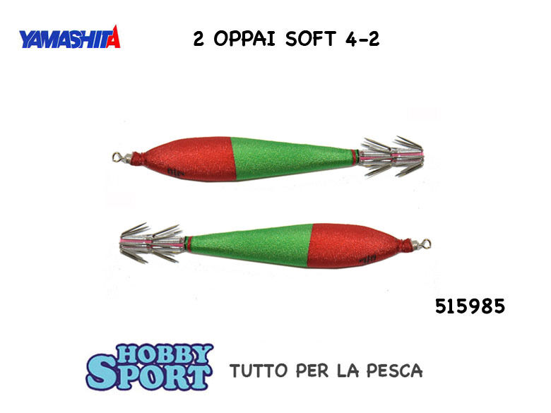 OPPAI SOFT SUTTE TATAKI FISHING YAMASHITA MIS 4-2 BICOLOR VERDE ROSSA 515985