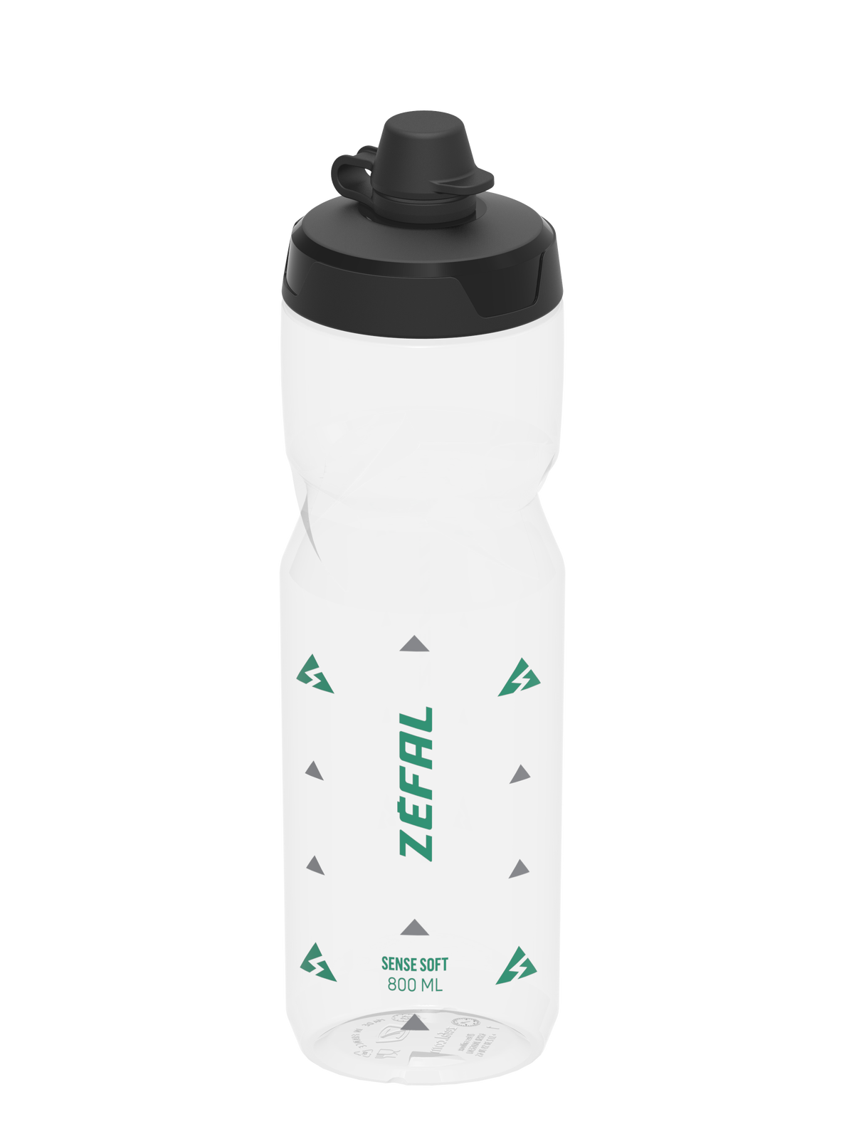 Borraccia Zefal SENSE SOFT NO-MUD 800 ml trasparente/verde