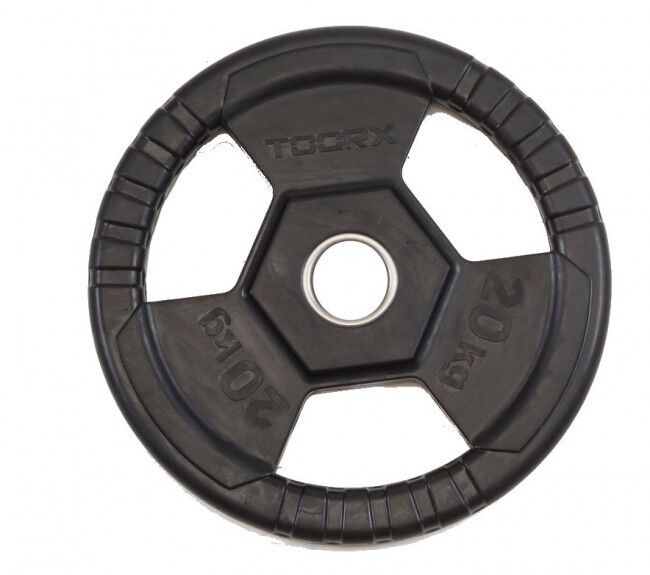 Toorx DGG-TG20 Disco Ghisa Gommato Olimpionico Tri Grip Foro 50mm Peso 20kg