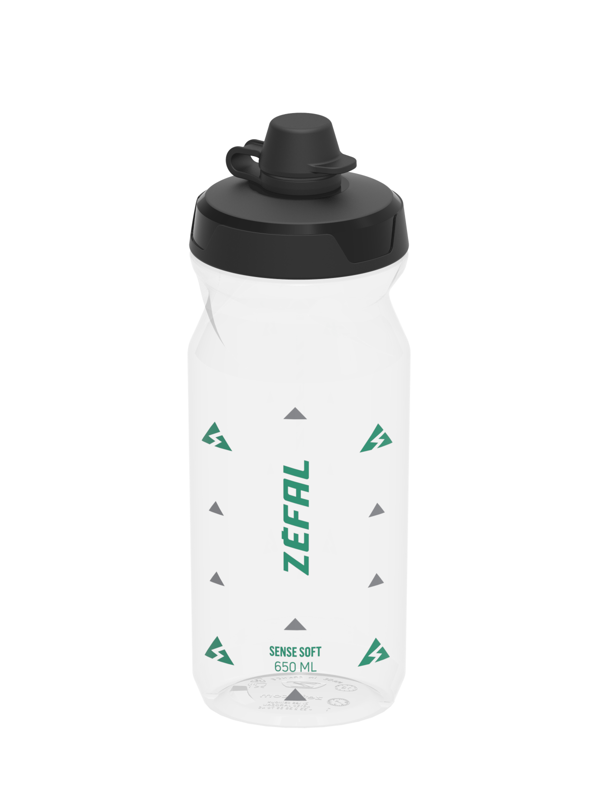 Borraccia Zefal SENSE SOFT NO-MUD 650 ml trasparente/verde