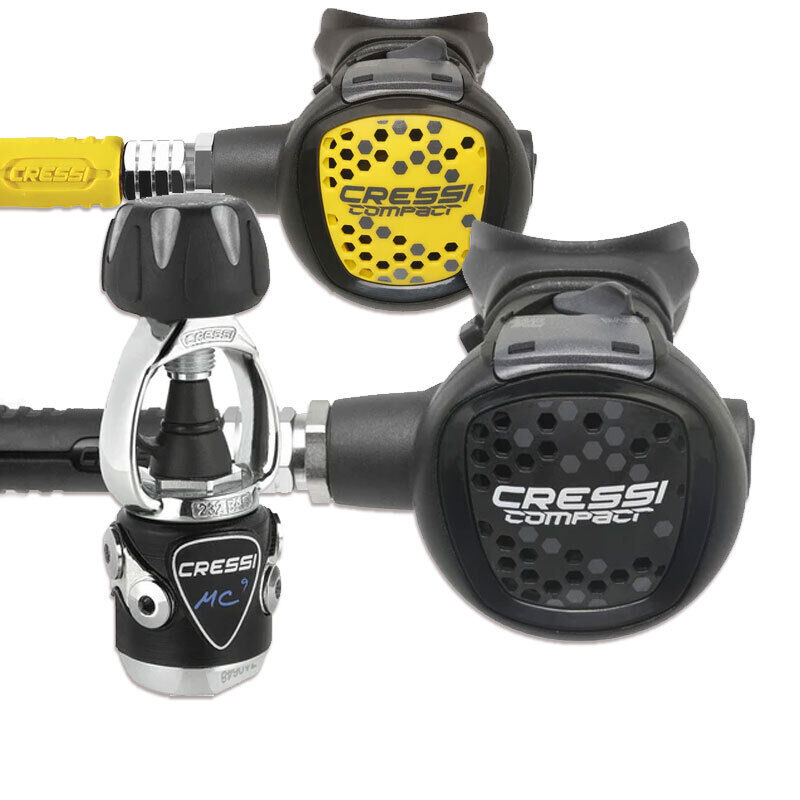 Erogatore Cressi Sub MC9 XS Compact Nero INT con Octopus