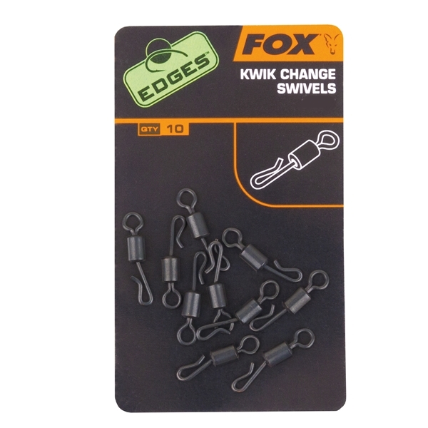 CAC485 Fox Kwik Change Swivels n7 GIRELLE RAPIDE PER RIG CARP FISHING 10pz