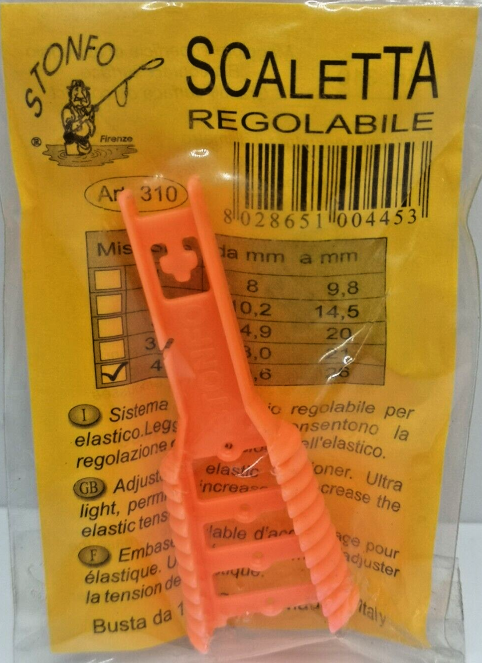 STONFO ART.310 Scaletta regolabile Mis. 4 - da 20 a 26 mm L595