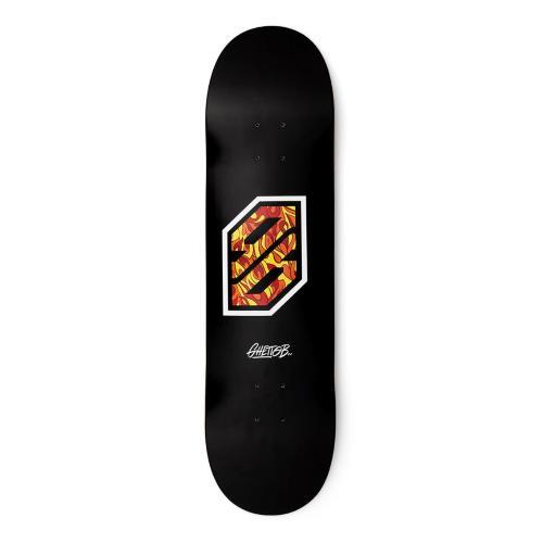 Tavola Skateboard  Deck Ghettoblaster Pregripped Flame White 8.25"
