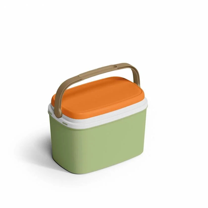 FRIGO PASSIVO RIGIDO PORTATILE BAULETTO TERMICO CON MANICO CAMPEGGIO PESCA 6 LT