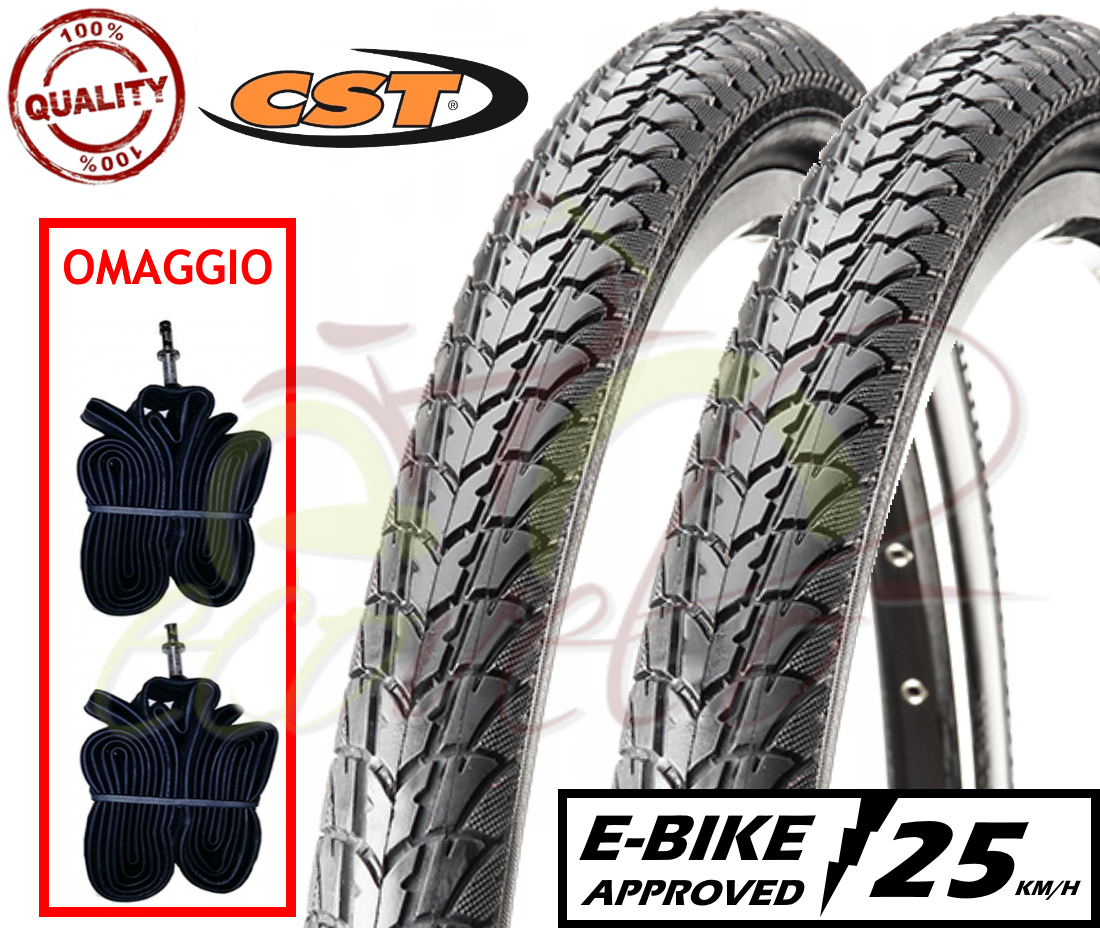 2 COPERTONI + 2 CAMERE 24 x 1.75 (47-507) CST C-1446 CITY BICI ELETTRICA E-BIKE
