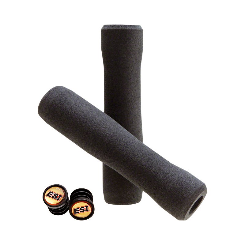 ESI Fit XC Silicone Manubrio Grips 130mm Nero Mountain Hybrid Piatto BAR Strada