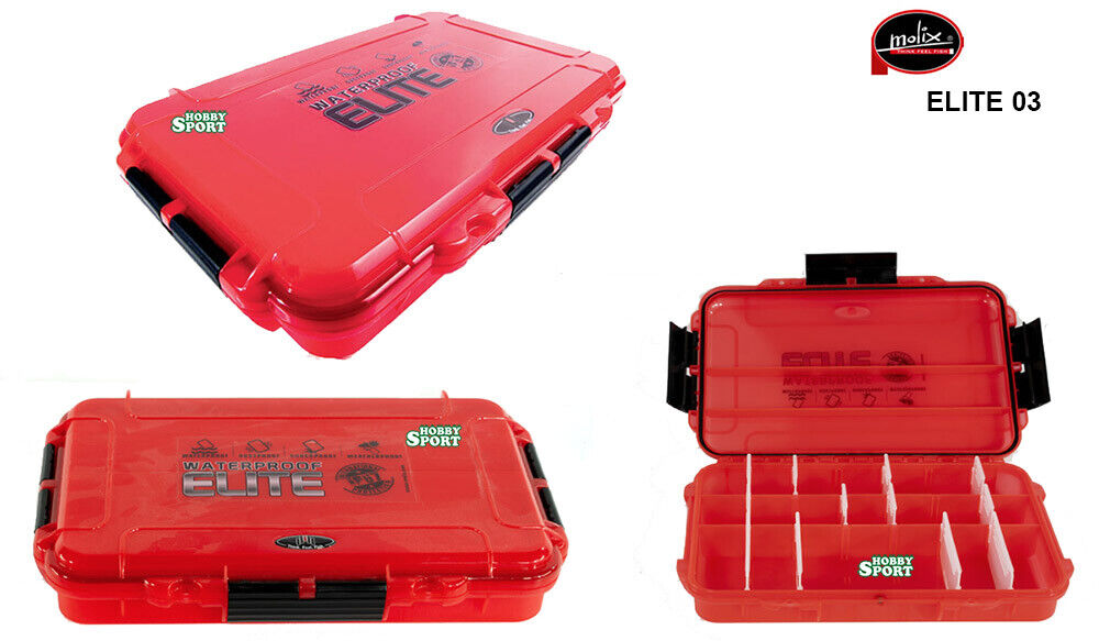 MOLIX BOX ELITE 03 SCOMPARTI SCATOLA STAGNA PORTA ACCESSORI SPINNING