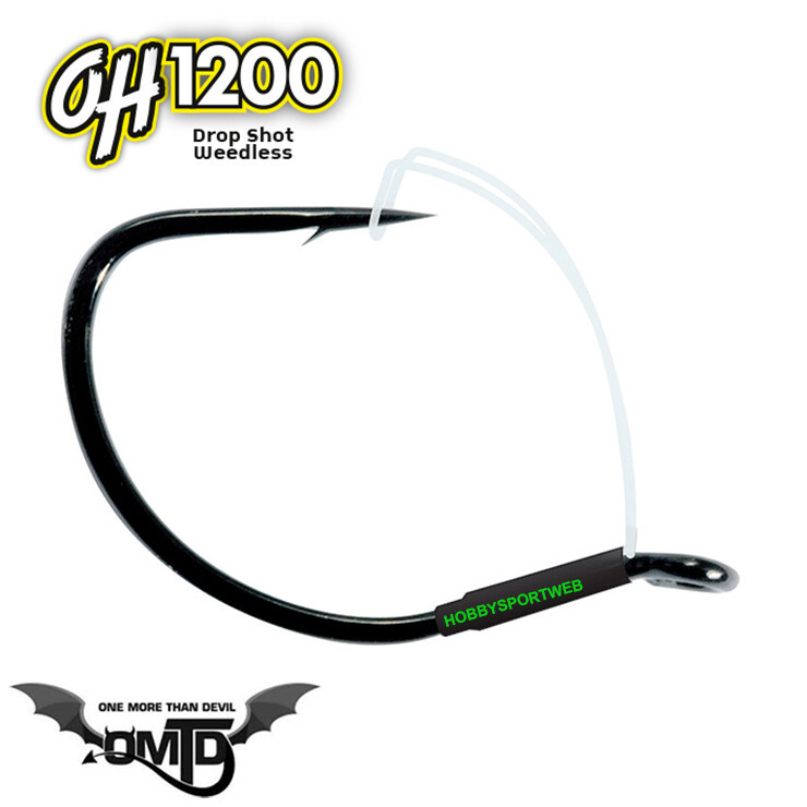 AMI OMTD SERIE OH 1200 SIZE 4 DROP SHOT WEEDLESS ANTIALGA SPINNING BLACK BASS