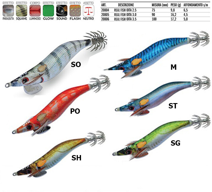 TOTANARA DTD REAL FISH OITA MISURA 2,5 (75mm) COLORE SH