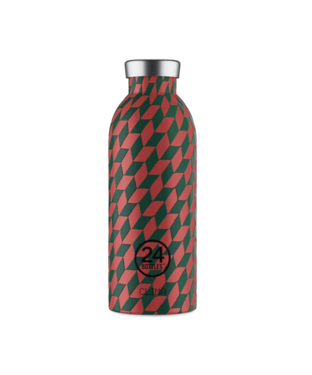 24 Bottles Clima Groovy Red, bottiglia termica in acciaio, 24h, 500 ml Rosso 805