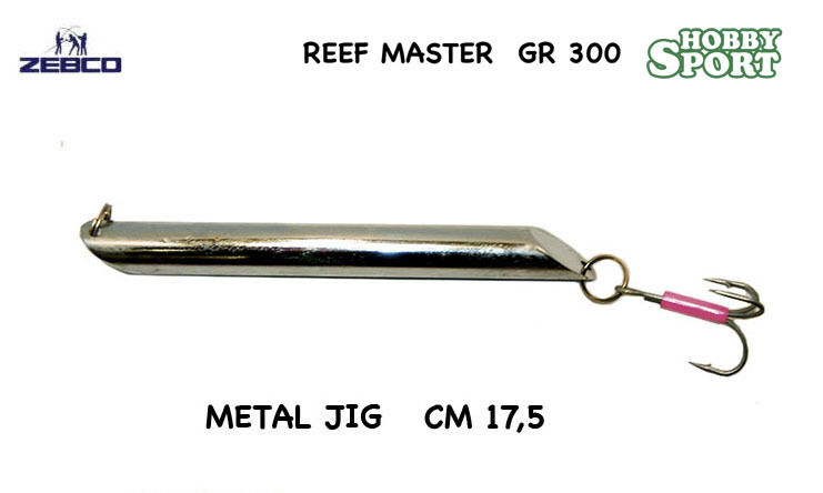 VERTICAL JIG REEF MASTER GR 300 - PILKER JIG INOX ZEBCO GERMANY PESCA MARE BARCA