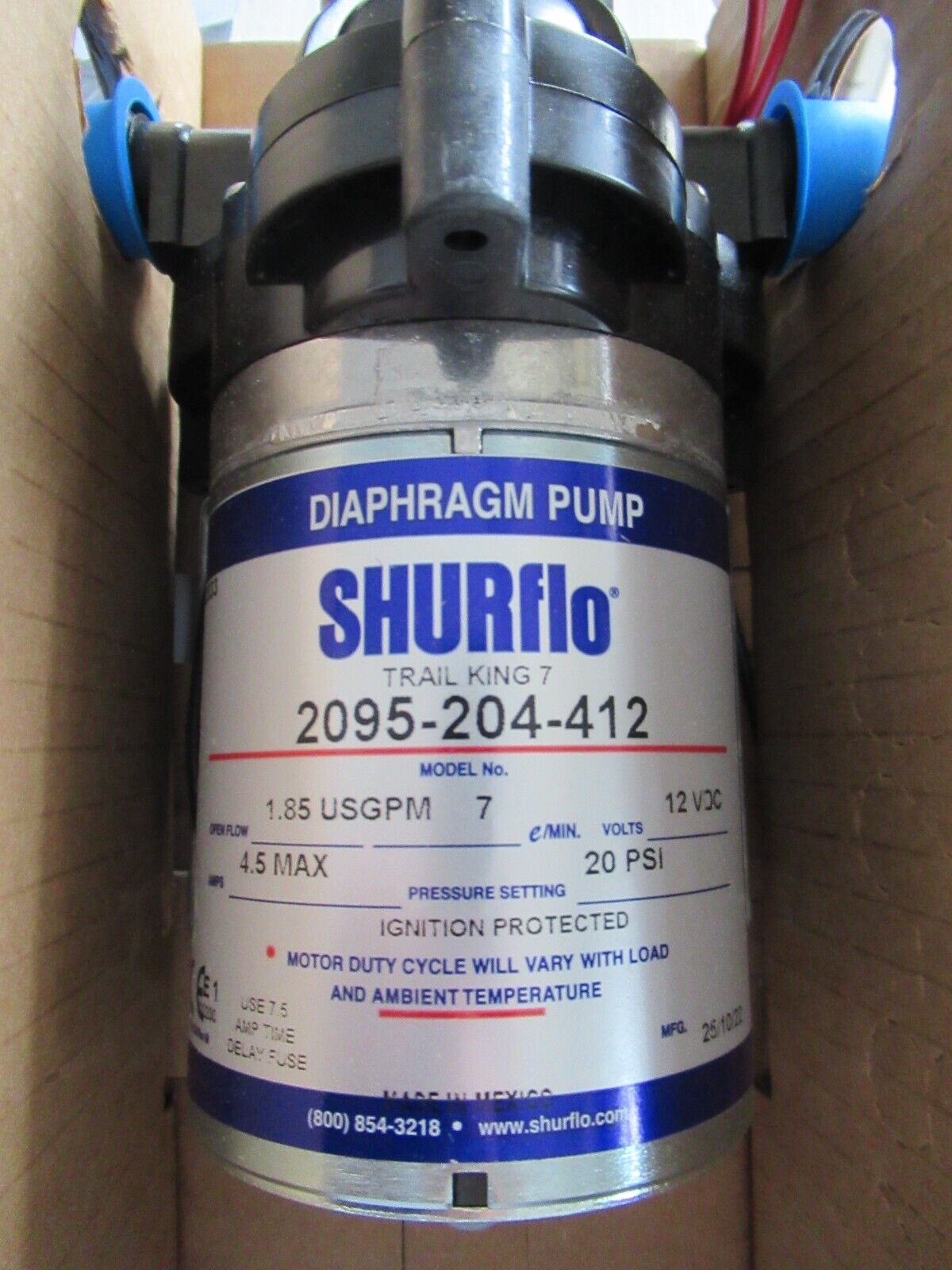 NUOVA POMPA ACQUA "SHURFLO + FILTRO  AUTOMATIC GPM 7 (12V)  CARAVAN / CAMPER
