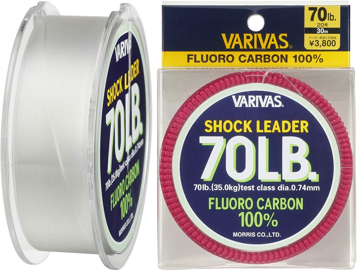 VARIVAS Scossa Leader Fluorocarbone Linea #20 70lb 30m 09906 Japan Importazione