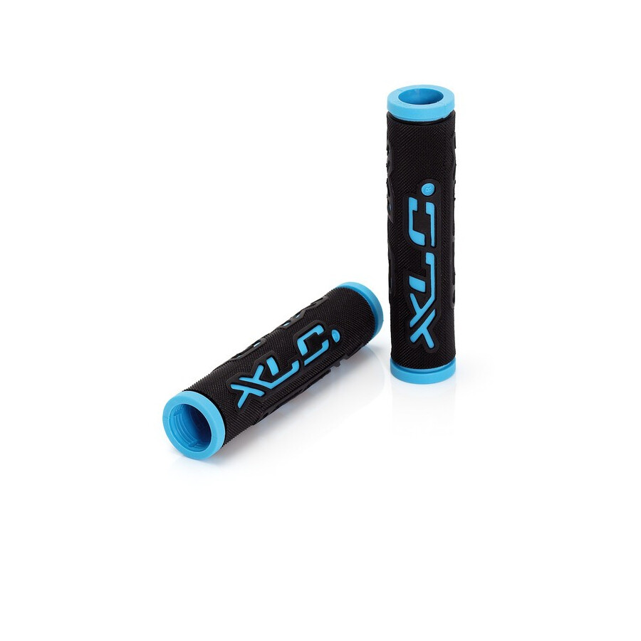 manopole dual color nero/blu 125 mm XLC bici mtb