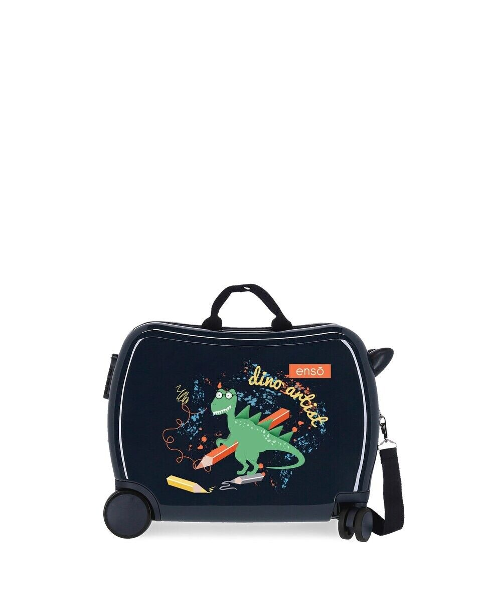 TROLLEY ENSO E ADEPT DINOSAURO VALIGIA 38X50X20CM BAGAGLIO A MANO CAVALCABILE