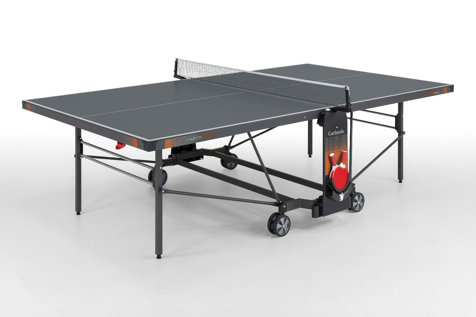 TENNIS TAVOLO PING PONG CHAMPION OUTDOOR DA ESTERNO GARLANDO PIANO GRIGIO