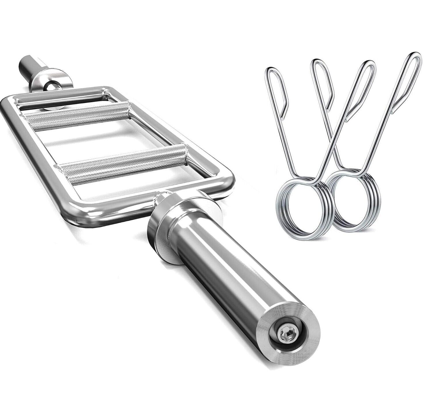 BILANCIERE TRICIPITI BARRA FITNESS 90 CM ASTA TRICEP BAR CON MOLLE FERMA DISCHI