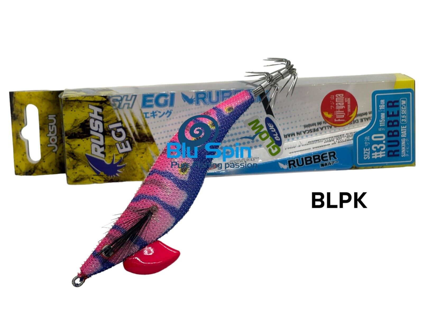 NEW Egi Squid JatsuiI Rush Egi RUBBER PRAWN 3.0 - 16gr COL. BLPK