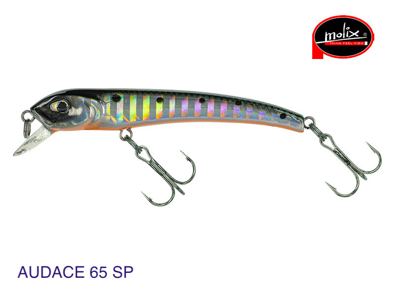 AUDACE 65SP MOLIX 175 SILVER MELON  3,5 GR SUSPENDING SPINNING MARE   TRAINA