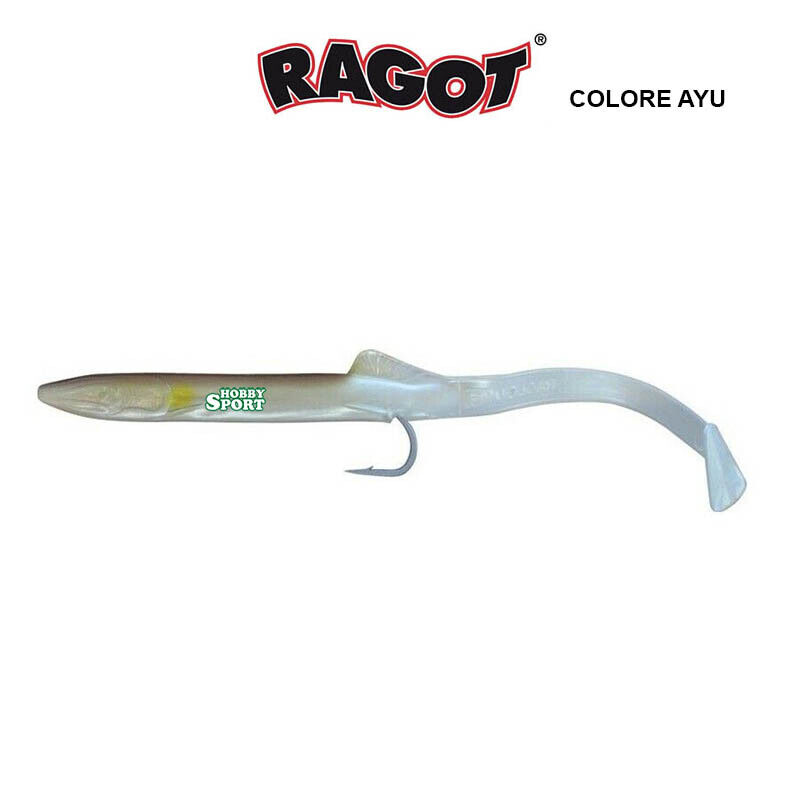 RAGLOU RAGOT 85 MM COLORE AYU CONF. 3 pz SILICONICO BARCHINO TRAINA SPINNING