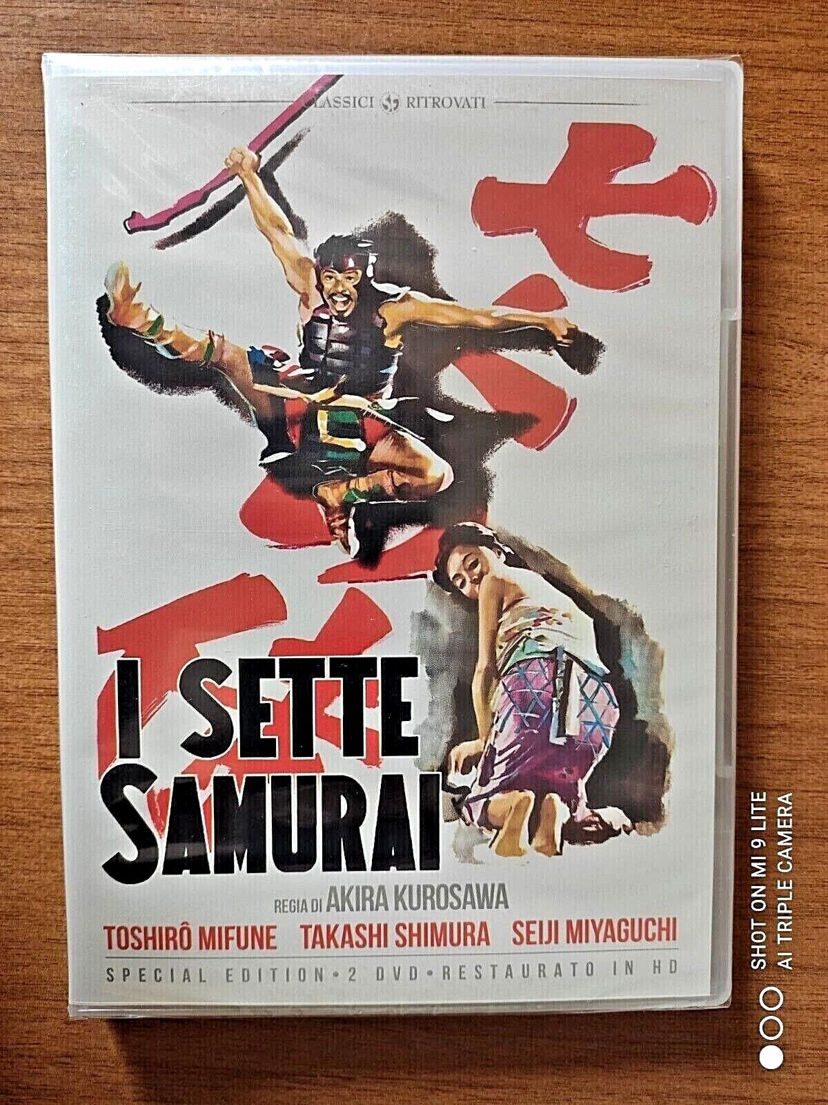 Dvd  I SETTE SAMURAI  Akira Kurosawa  Toshiro Mifune   Restaur. in HD  ****NUOVO