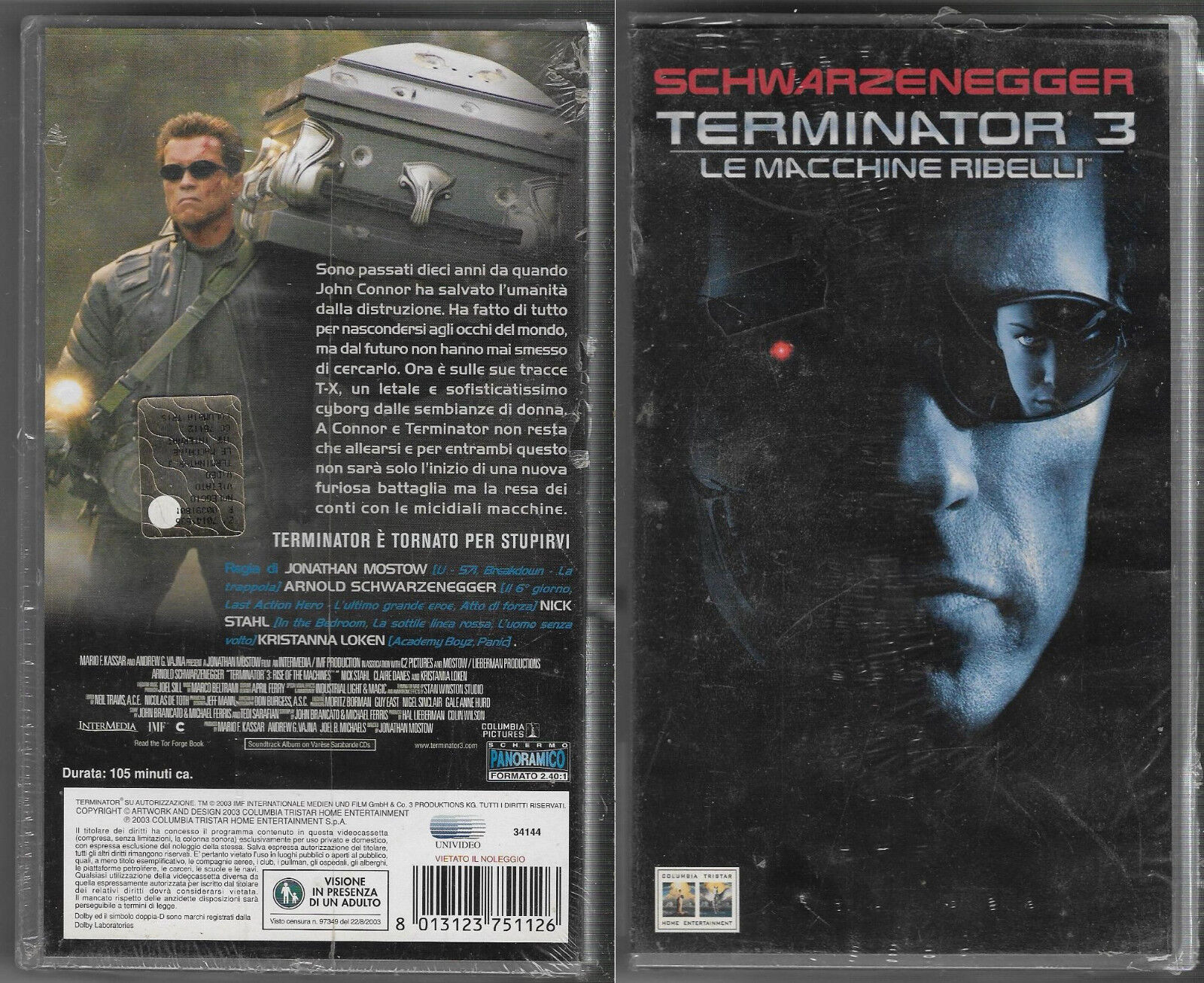 TERMINATOR 3 - LE MACCHINE RIBELLI (2003) vhs nuovo sigillato