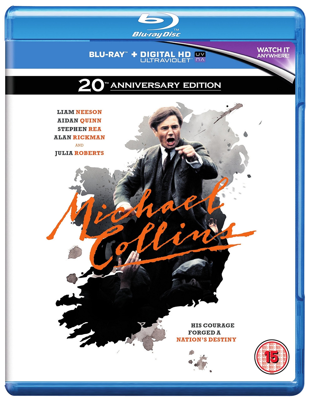 Michael Collins (Blu-ray) Aidan Quinn Alan Rickman Ian Hart Julia Roberts